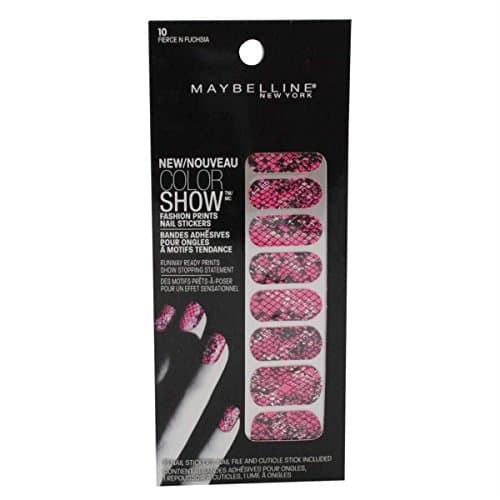 Maybelline Limited Edition Color Show Fashion Prints Nail Stickers - 10 Fierce N Fuchsia