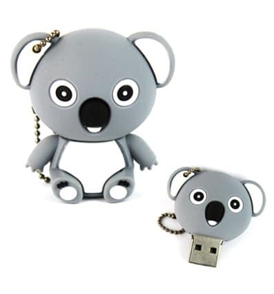 YooUSB 16GB Novelty Cartoon Cute Grey Blue Koala USB Flash Key Pen Drive Memory Stick Gift UK