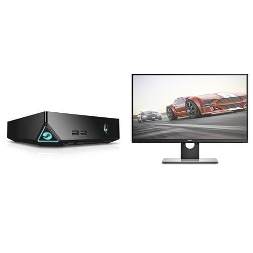 Alienware Steam Machine ASM100-6980BLK Desktop Console (Intel Core i7, 8 GB RAM, 1 TB HDD) NVIDIA GeForce GTX GPU Bundle With Dual 27'' Gaming Monitors