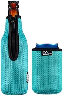 WK IEASON Beer Bottle Sleeve Insulators 12oz 330ml Standard Beer Bottle Cooler Covers Zip-up Bottle Jacket 12OZ Standard Can Sleeves Neoprene Insulator (Blue)