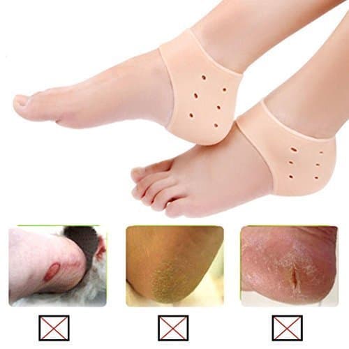 SWEENG Silicone Gel Heel Pad Socks for Pain Relief for Men and Women (Free Size) - 1 Pair