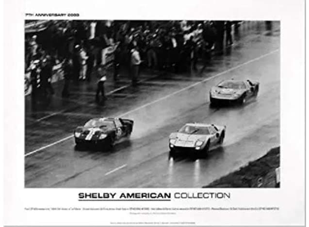 GT-40's Sweep 1966 24hours Le Mans Poster Shelby American Collection