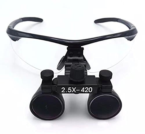 The Fashion 2.5X -420MM Antifog Magnifier Medical Surgical Binocular Loupes DY-101(Black)