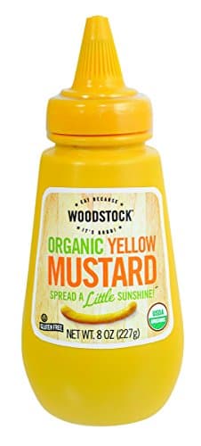 WoodstockFarms Organic Yellow Mustard, 8-Ounce Bottles (Pack of 12)