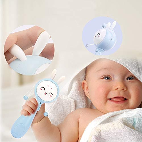 Little Bado Baby Rattle Musical Baby Toys for 0 6 to 12 Month 1 3 9 Month Toddlers Baby Boys and Girls 1 Year Old Light Up Musical Toys for Baby 3 Months Toys for Babies from 0 to 6 Month Blue