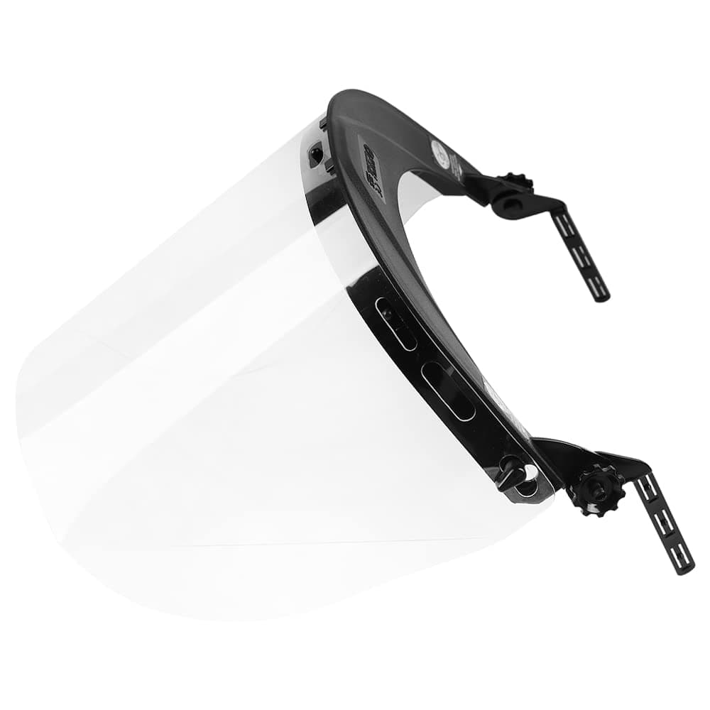 GREEN DEVIL Replacement Polycarbonate Face Shield Protective Full Clear Visor with Mounting Bracket for Chainsaw/Forest Hard Hats/Helmets ANSI Z87.1