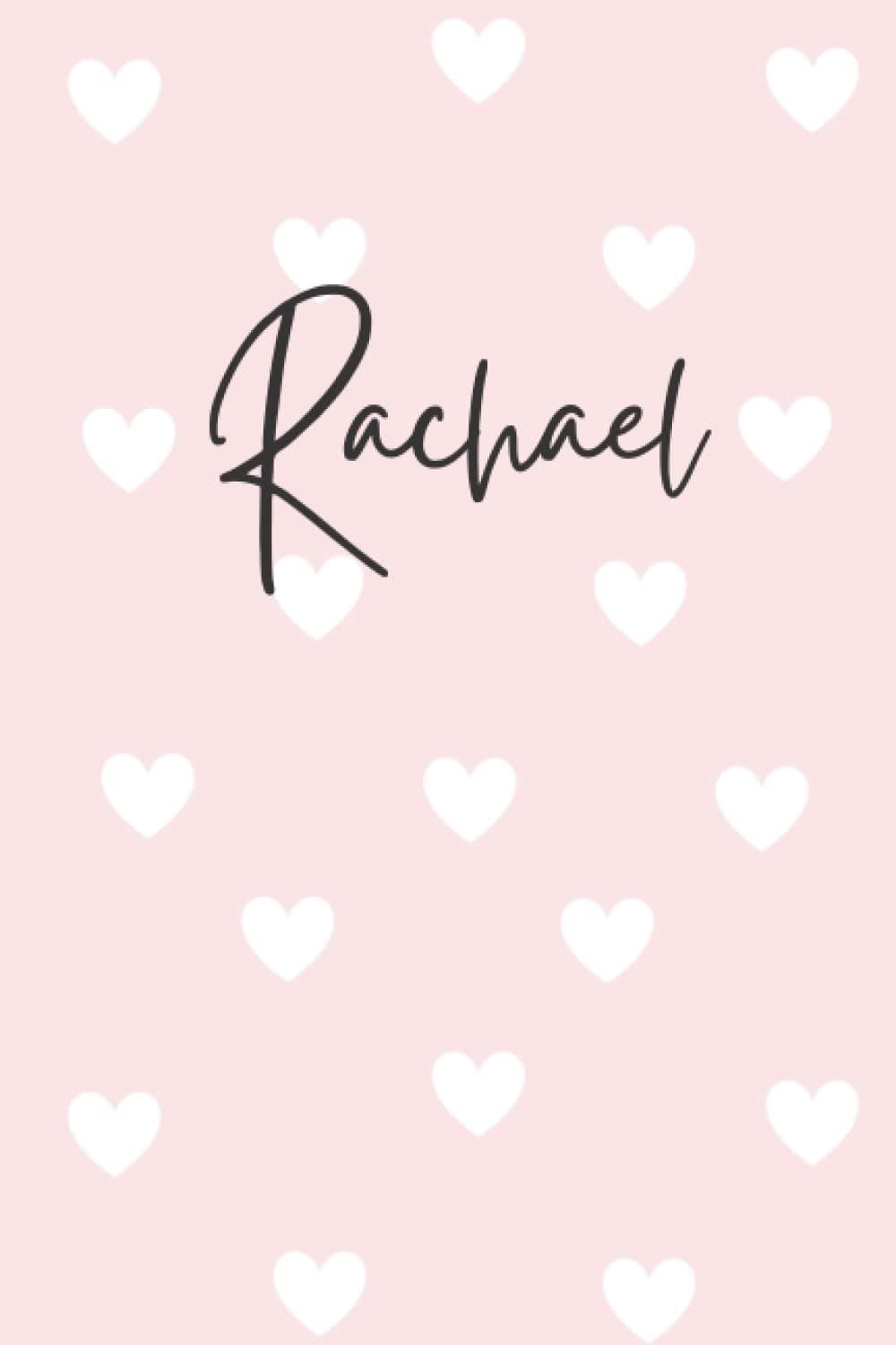 Rachael Notebook: Pink Rachael Notebook, Heart Design Personalized Pink Pattern Lined Journal, Rachael Name Diary