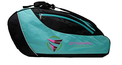 Dynamic Shuttle Sports Premium Quality Badminton Racket Bag, Tennis Racket Bag, with Handles and Shoulder Straps, Large Volume, 5 Compartments, Carry at Least 9+ Rackets (Teal)…