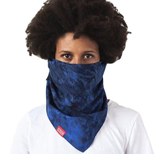 Scough Pollution Protection Bandana with Carbon Filter - (Blue)