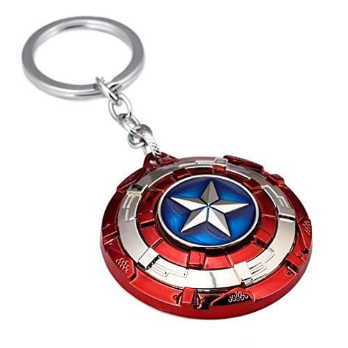 Trunkin C A | Patterned Rotating Shield | Silver Keychain 12CM
