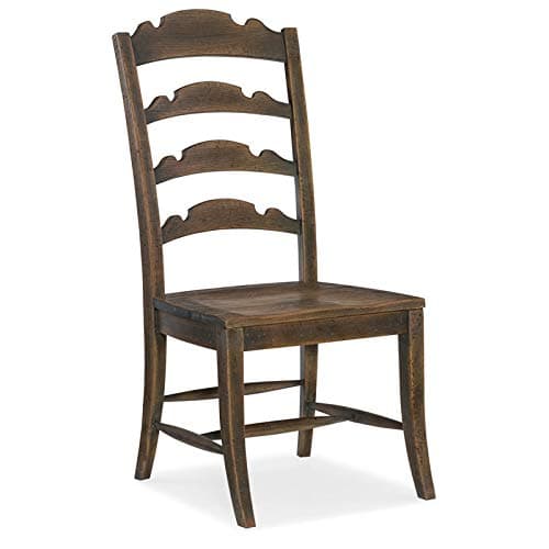 Hooker Furniture Dining Room Hill Country Twin Sisters Classic Ladderback Side Chair in Brown (Set of 2)