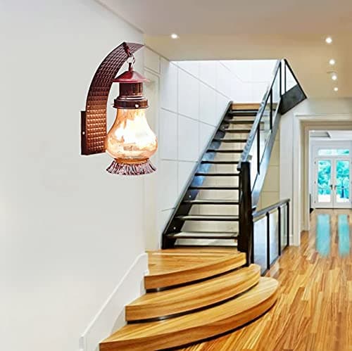 Lyse Decor metal Decorative Wall Hanging Light for Living Room, Wall Lamp Sconce for Home Decoration (Brown)