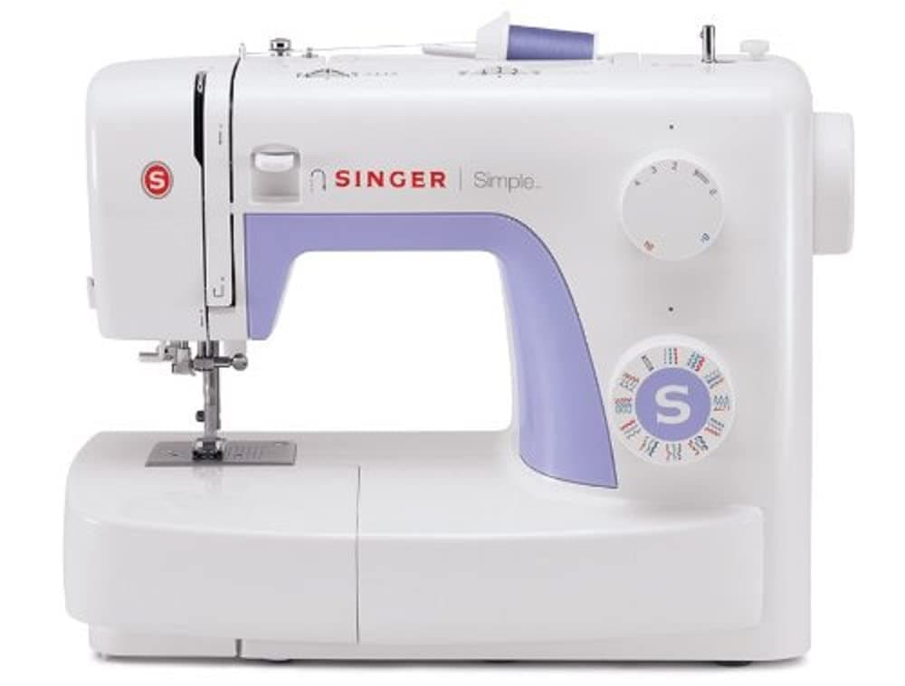 SINGER | Simple 3232 Sewing Machine with Built-In Needle Threader, & 110 Stitch Applications- Perfect for Beginners - Sewing Made Easy, White