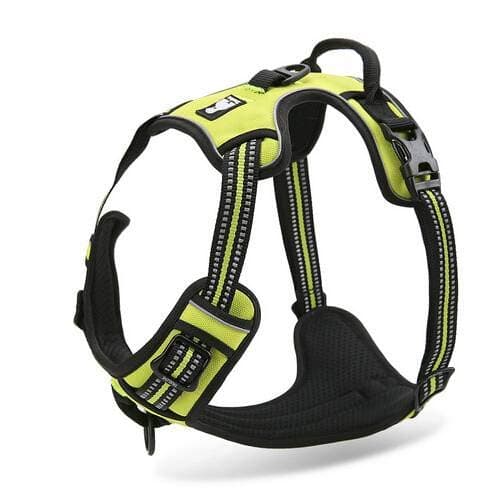 TOPSOSO Fashion Shop Best Front Range No-Pull Dog Harness 3M Reflective Outdoor Adventure Pet Vest with Handle. 3 Stylish Colors and 5 Sizes-Green L