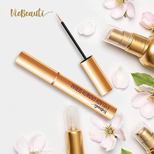 VieBeauti Premium Eyelash Growth Serum: Lash Enhancing Serum with Advanced Formula to Boost Longer Fuller and Thicker Looking Lashes - Vegan & Cruelty-Free for Sensitive Eyes 3mL 3-Month Supply