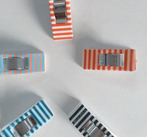 Craft Clips Designer Collection - Exclusive Designs! All Purpose Craft Clips - Perfect for Sewing Clips, Quilting Clips, Arts & Crafts & More - Evergreen Art Supply - Design: Stripes