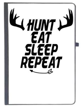 UDNAG Ruled Notebook Diary 'Hunting | Hunt eat Sleep Repeat', [A5 80Pages 80GSM]