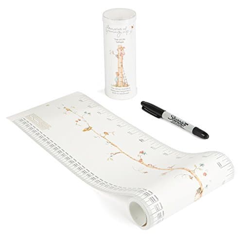 Portable Roll-up Height Chart Plus 1 Sharpie Marker Pen to Measure Children Growth from Birth, Choice of 10 Designs, a Memento for Life (Luxury Tree of Life, Large Talltape)
