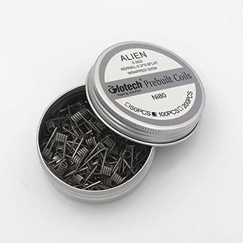 Glotech Alien Clapton Premade Coils Resistance Wire Set Ni80 Heating Wire for Craft Hobby Use 100pcs/box