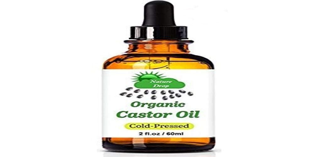 Nature Drop's Organic Castor Oil,2 oz - 100% USDA Certified Pure Cold Pressed Hexane free -.