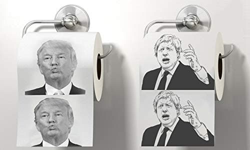 Boris Johnson Novelty Secret Santa Toilet Paper Rolls Toilet Paper Trump Johnson