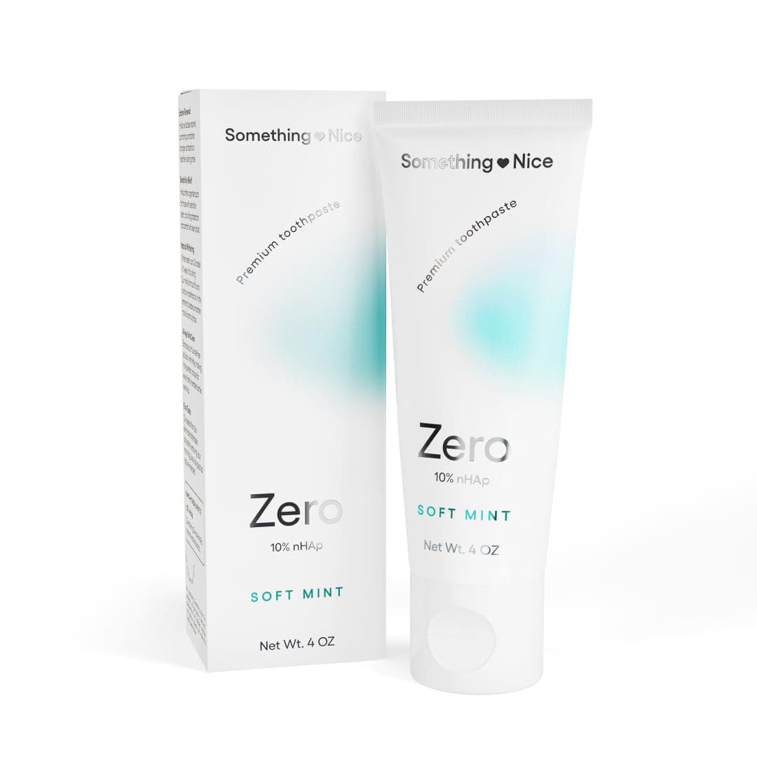 Something Nice Toothpaste Zero Premium from: Toothpaste recommended by dentists with mint flavour with 10% Nanohydroxyapa, no fluorine, SLS, nail polish repair for care