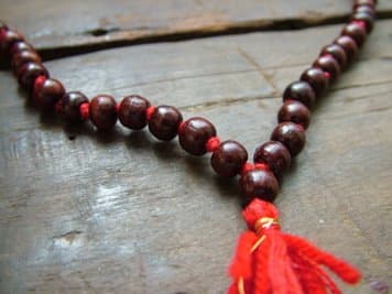 Rosewood Mala 108 + 1 Beads Buddhism Japa Meditation Necklace Rare Rosary Subha Raiki