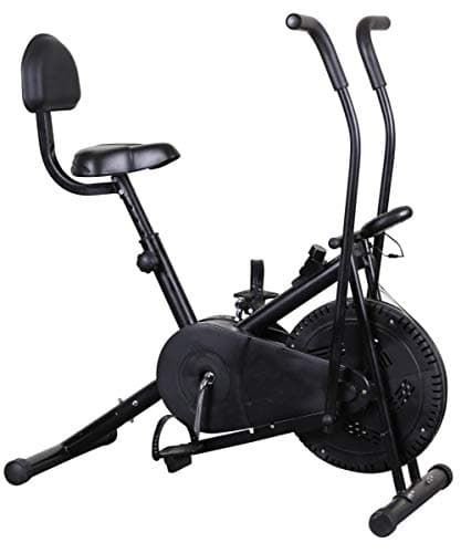 BODY MAXX Benson Air Bike with Back Support (Black)