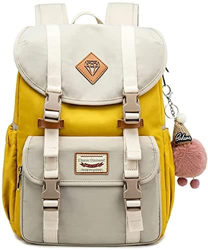 Chytaii Leisure Backpack School Bag for Girls Travel Bag Large Capacity Buckle Design Macaroon Colour for Girls