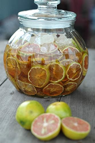 Desi Videsi Pumpkin Shape Clear Food Storage Glass Sealed Jars Candy Bottle Marbles Sealing Tea Container Mason 2000 ml