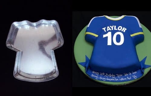 Novelty Cake Baking Tin - Football T-Shirt