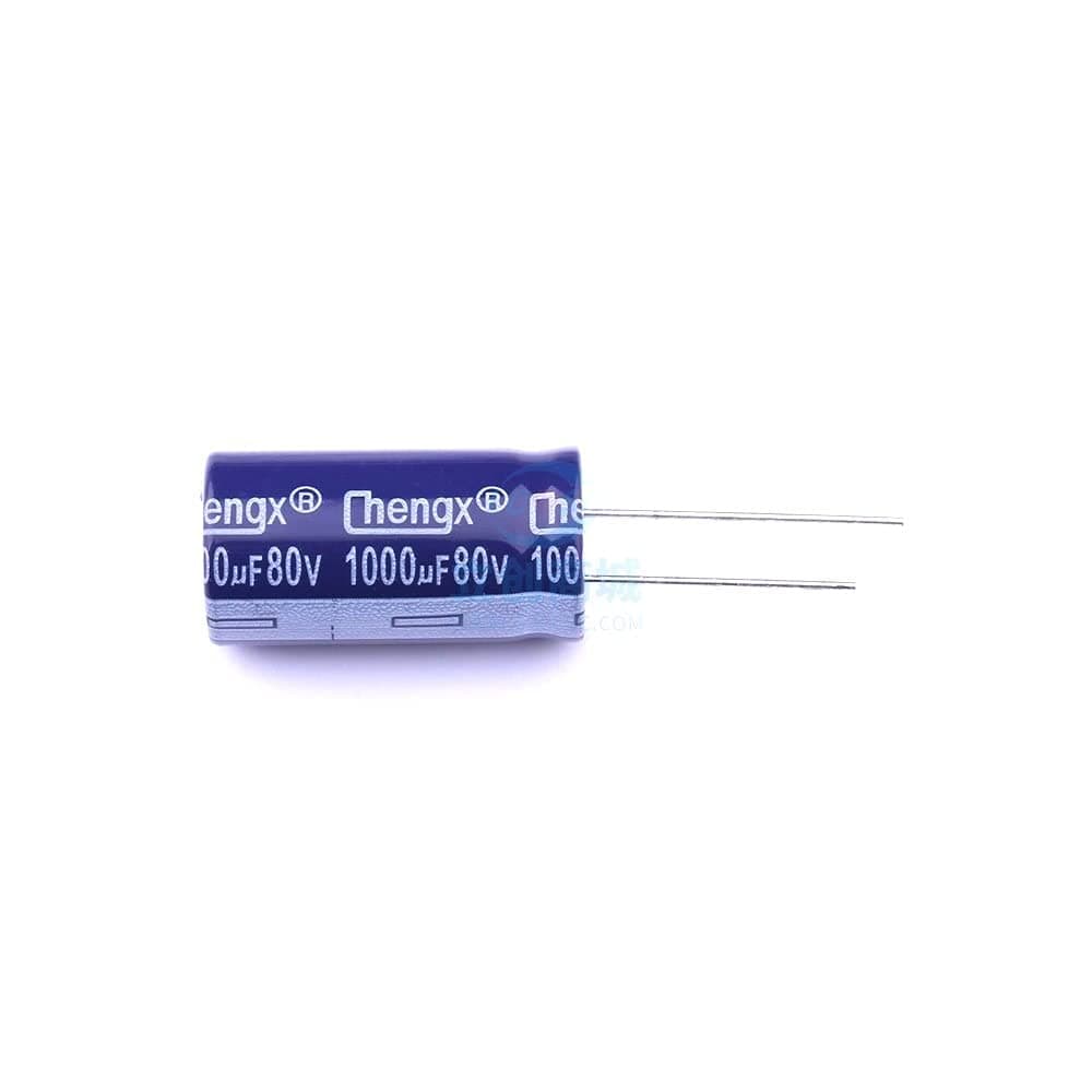 2 Pcs Lead Type Aluminum electrolytic Capacitor 1000uF 80V Purple high Frequency Radial 16x30mm