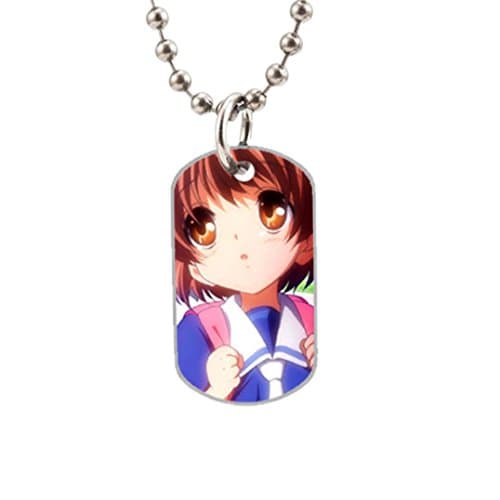 Clannad Ushio Okazaki - Unique Design oval dogtag (Large Size)and Includes 30" Aluminum Bead Chain