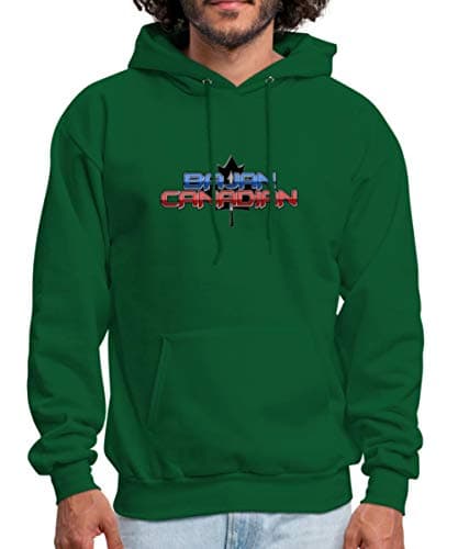 Bajan Canadian Men's Hoodie, S, forest green Apparel