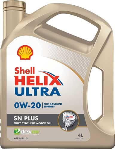 Shell Helix Ultra SN 0W-20 Fully Synthetic Motor Oil (15,000 kms, 4 litres, Pack of 2) + Shell Warrior Black Cap