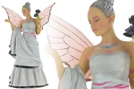 GI93013 African American Faerie Figurine, 6-1/4-Inch, Black Rose