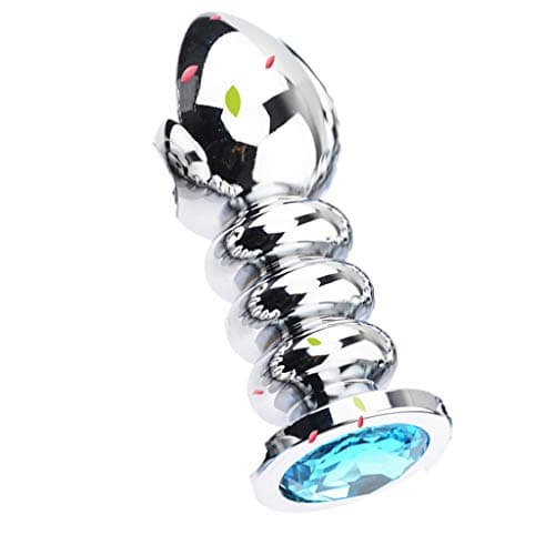Oolong Random Color Rhinestone Stainless Steel Screw Medium Size Ȁmâl Plúg
