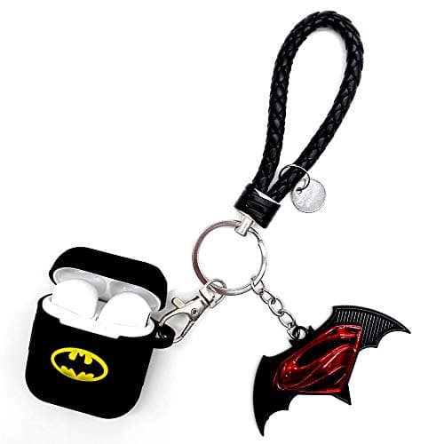 Adobox 3D Cartoon Airpods 1&2 Case Silicone Protective Cover and Skin Compatible with Apple Airpods 1&2 (Black-Bat)