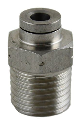 MCS 3/16 N1/8W 316 Stainless Steel Push-In Fitting, Male Connector, 3/16" Tube Od X Npt 1/8" Thread, Gripper Style