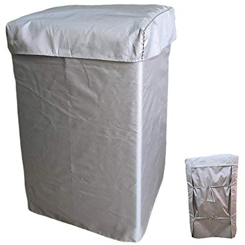 EBISSY Washing Machine Cover [ Durable Oxford Coated Silver/The Service Life Is 5 Years ] Automatic Sunscreen Waterproof Dustproof Protector (M:22"22"35"inches, Standard Fabric)