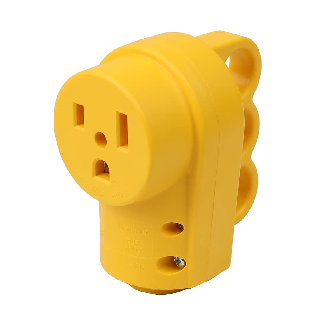 Nema 6-50R 50A 250V Female Welder Socket 50-Amp 250 Volt 6-50 Welder Replacement Receptacle, ETL Verified, Yellow Color
