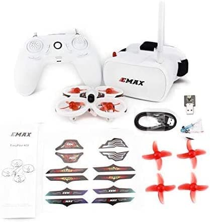 Tiny Hawk EMAX EZ Pilot FPV Drone RTF Kit, First Person View Drone with Camera 600TVL CMOS, Video Streaming 25mw, Mini Drone with Glasses and Transmitter for Kids Adults and Beginners