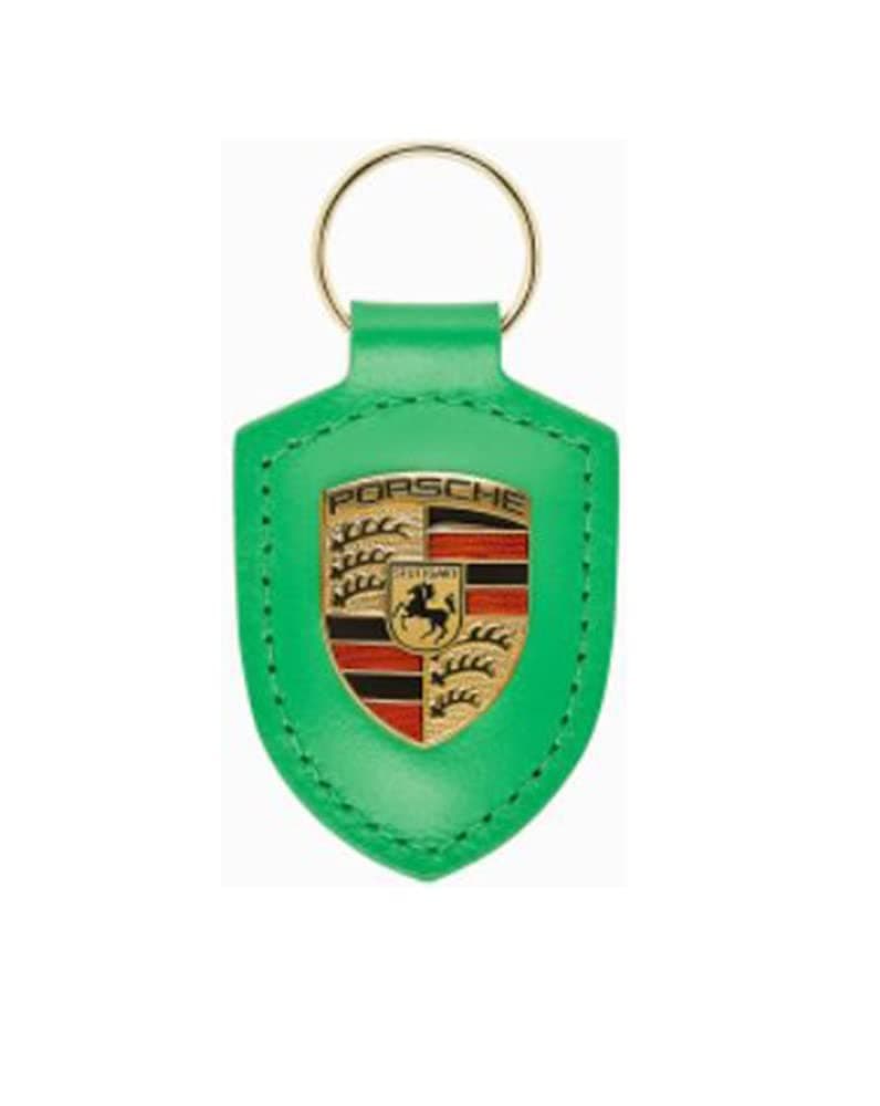 Crest Keychain Python Green Leather Key Ring for Keyfob Limited Edition