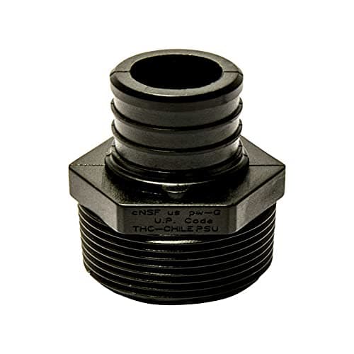 32848 Male Adapter, 3/4" x 3/4" MPT, 0.75" ID, Crimp, Plastic (Pack of 5)