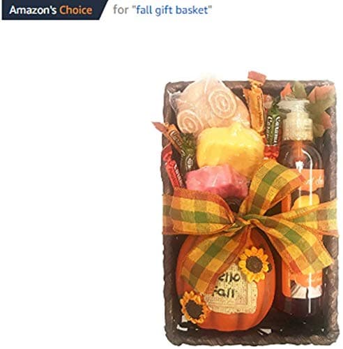 Fall Gift - Autumn Gift - Campus Care Package - Miss You Gift! Great Gift Basket for Wishing a Happy Thanksgiving! (Thankful For You Gift - Pumpkin Harvest)