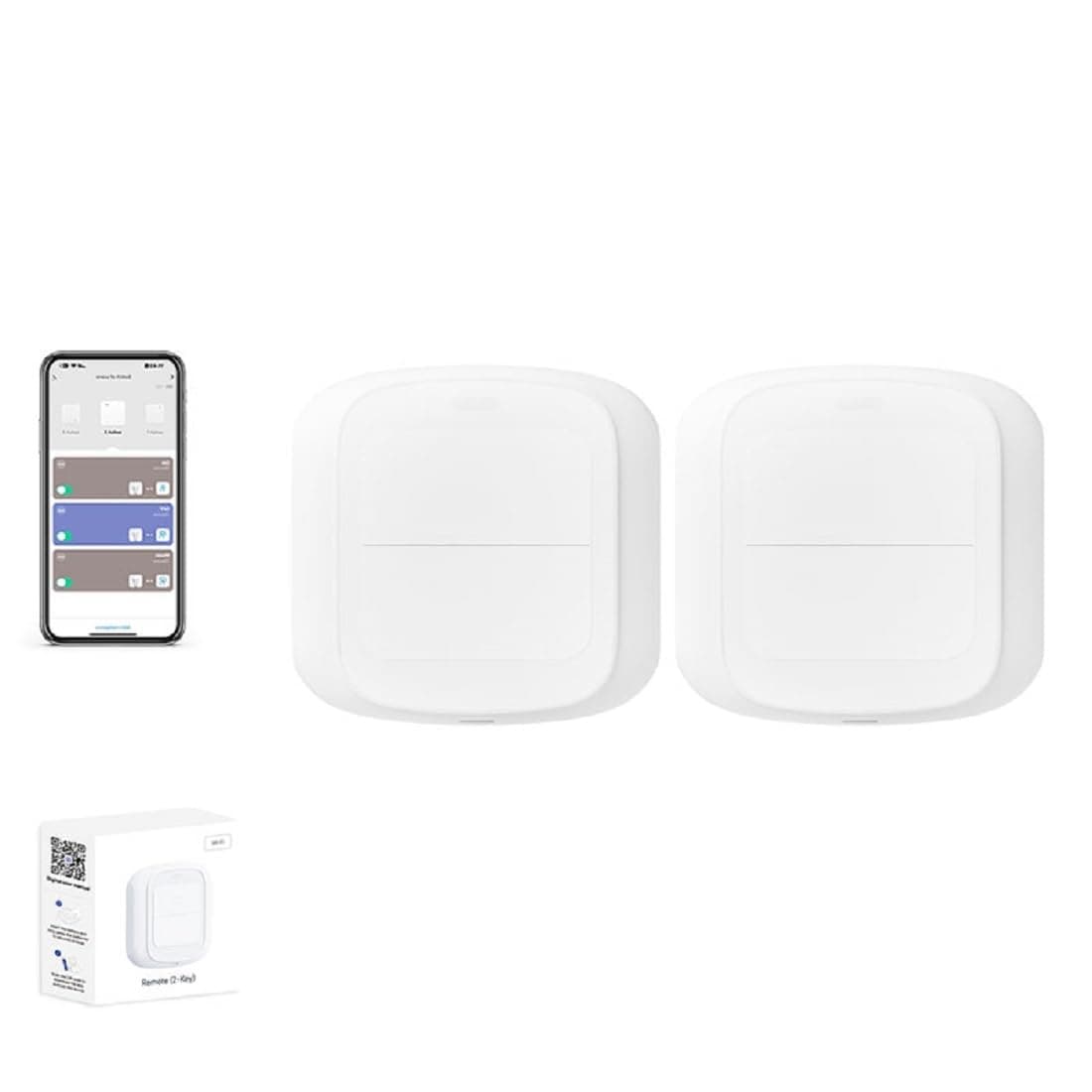 ZigBee3.0 Smart Switch 2 Gang ZigBee Double Smart Light Switch, Need Zigbee Hub, Smart Button Scene Remote for Tuya/Smart Life Smart Home Devices (2)