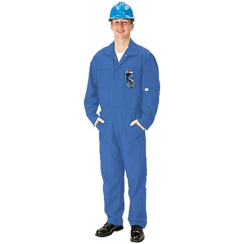 TOPPS SAFETY CO07-5615 Short/36 CO07-5615 Nomex Coverall, 6 oz, Short/Size 36, 5'-4" to 5'-7", Royal Blue