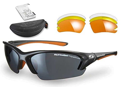SunwiseEquinox Interchangeable Sunglasses (Grey) + FREE Hard Case