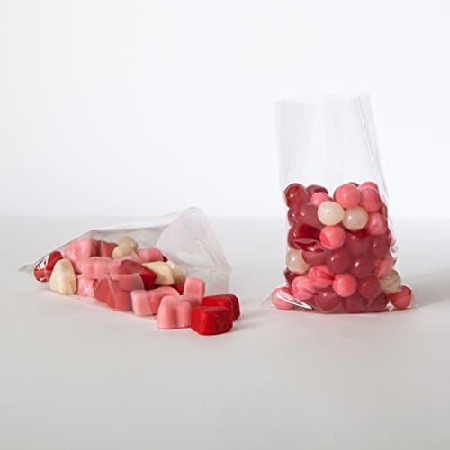 Clear Bath Bomb, Candy, Treat and Party Bags - Natural Cellophane - 100 Bags - Sturdy 1.2 Mil Thick - Compostable and Biodegradable - 4-3/4"x6-3/4"