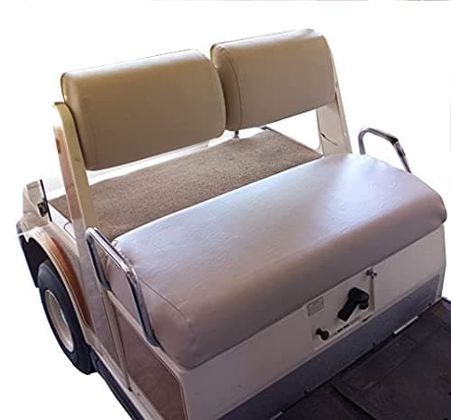 Yamaha G-2 And G-9 "STAPLE ON" Golf Cart Seat Cover With Matching Rear Facing Seat Cover (Solid Color) Choose From 30 Colors, Custom Golf Cart Seat Covers, Handmade-Golf-Cart-Seat-Covers, Up To Par Covers